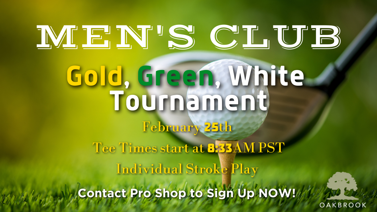 Men’s Club Gold, Green, White Tournament